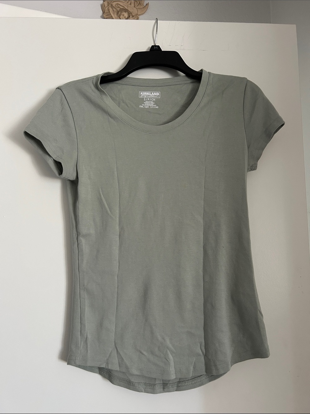 Kirkland Signature Short-Sleeve Crewneck Tee in Sage